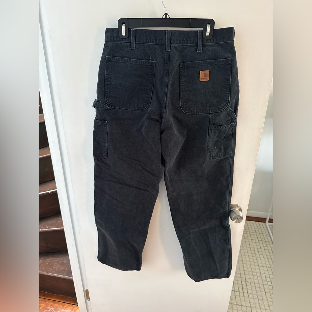 Men's Carhartt Cargo Black Pants - Picture 3 of 4